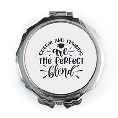 Coffee Friends Pocket Mirror, Perfect Blend Mirror, Gift for Friend, Best Friend Gift, Coffee Lover Gift, Compact Mirror, Fun Mirror - Tawshia