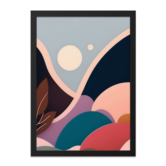 Abstract Landscape Wall Art, Modern Geometric Print, Minimalist Wall Decor, Contemporary Art Print, Unique Home Decor, Stylish Artwork - Tawshia