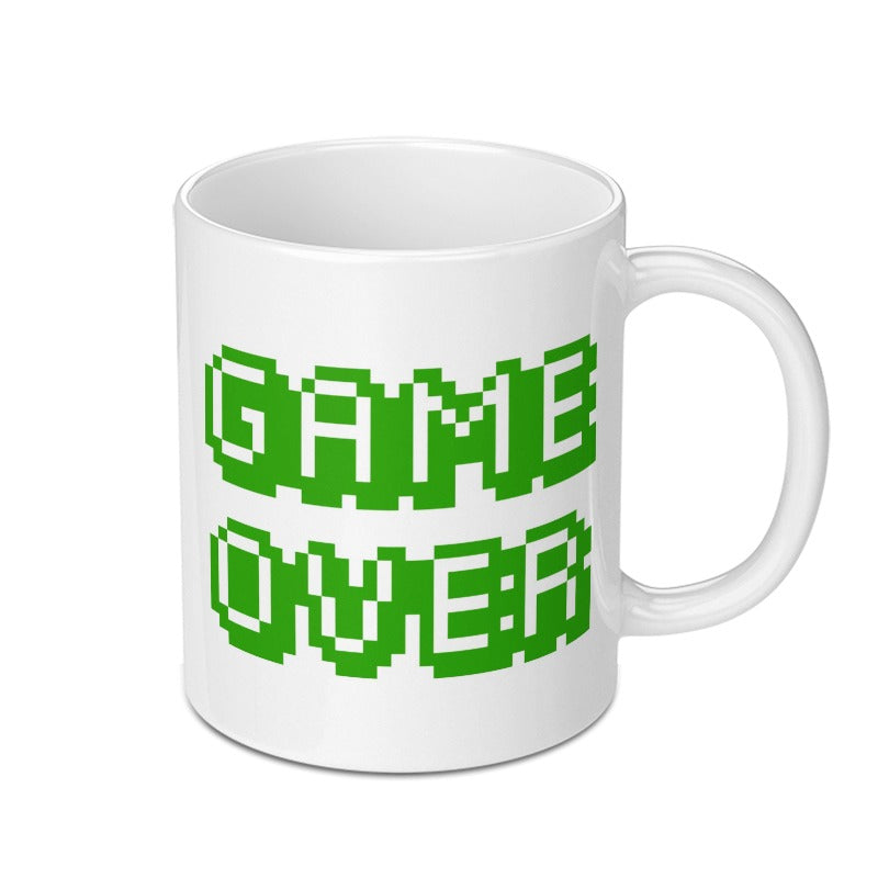 Game Over Mug, Pixel Art, Retro Gamer Gift, 8 Bit Design, Geeky Mug, Video Game, Funny Mug, Gamer Coffee Mug, Geek Gift, Gift for Him - Tawshia