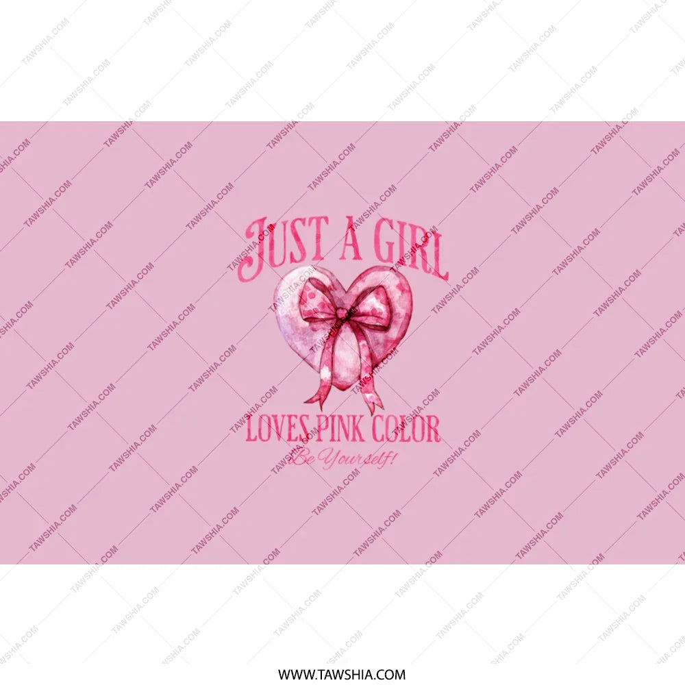 Just a Girl Loves Pink Color Print product