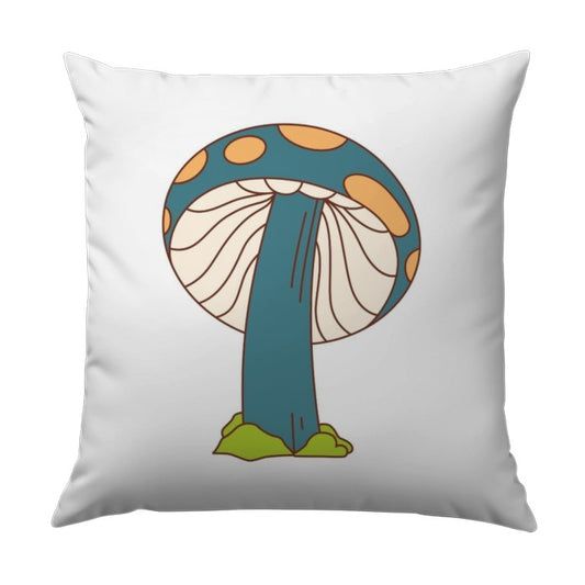Retro Mushroom Pillow, Colorful Home Decor, Funky Throw Pillow, Botanical Gift Idea, Groovy Decor - Tawshia