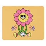 Groovy Flower Mouse Pad, Retro Computer Accessory, Cute Desk Decor, Floral Gaming Pad, Trendy Office Gift, Y2K Style Mouse Mat - Tawshia
