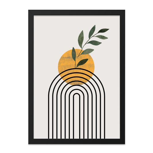 Minimalist Wall Art Print, Boho Rainbow Plant Art, Abstract Sun Wall Decor, Modern Home Art, Unique Wall Art for Living Room - Tawshia
