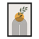 Minimalist Wall Art Print, Boho Rainbow Plant Art, Abstract Sun Wall Decor, Modern Home Art, Unique Wall Art for Living Room - Tawshia
