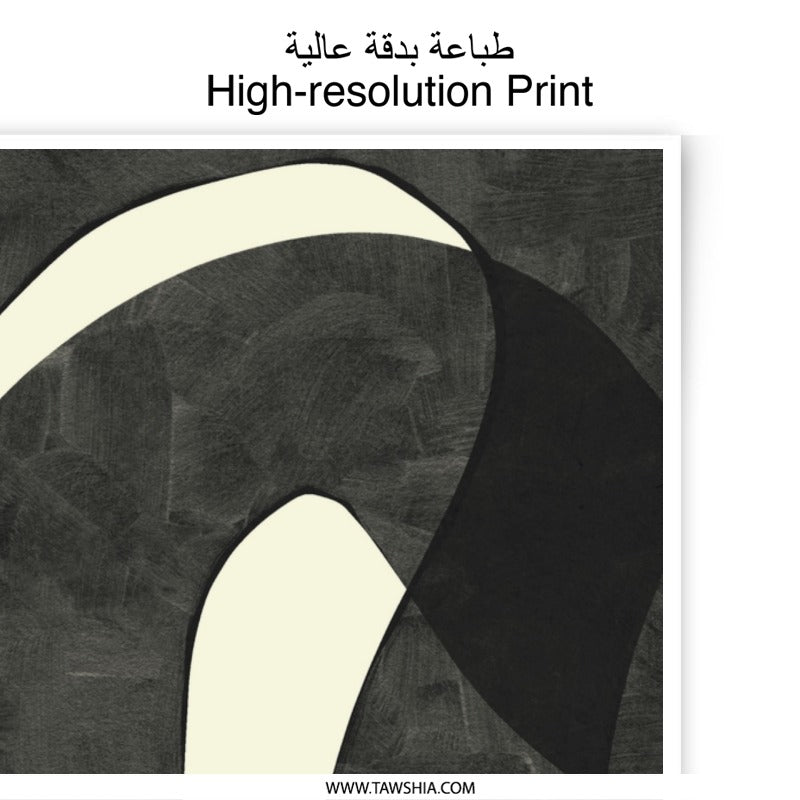 Abstract Art Photographic Print, Minimalist Wall Decor, Modern Art Print, Black and White Artwork, Geometric Shapes, Home Decor - Tawshia