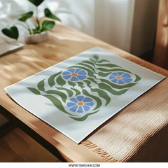 Blue Flower Photographic Print, Botanical Art Print, Floral Wall Decor, Modern Flower Art, Nature Inspired Print, Home Decor, Floral Print - Tawshia