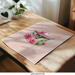 Cactus Photographic Prints, Pink Hat Art, Desert Bloom, Southwest Decor, Botanical Print, Floral Cactus Art, Western Prints, Home Decor - Tawshia