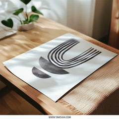 Abstract Art Photographic Print, Minimalist Wall Art, Geometric Shapes Print, Modern Home Decor, Line Art Print - Tawshia
