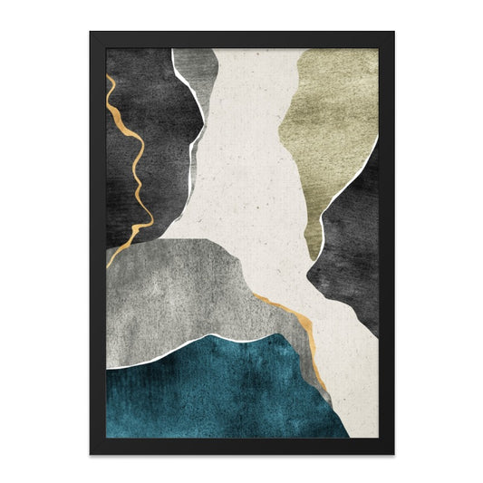 Abstract Wall Art Print, Modern Art Decor, Geometric Shapes Poster, Neutral Color Artwork, Contemporary Home Gift, Wall Decor - Tawshia