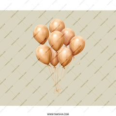 Balloons MousePad, Elegant Desk Decor, Office Gift Idea, Beige Aesthetic, Home Office Accessories, Computer Mat, Balloons Art Mouse Pad - Tawshia