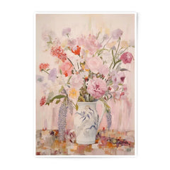 Floral Photographic Print, Pink Flower Bouquet, Vase Still Life Art, Modern Home Decor, Wall Art Print, Botanical Fine Art Photo Print - Tawshia