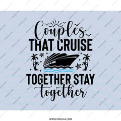 Couples That Cruise Mouse Pad, Together Stay Together Gift, Vacation Cruise, Tropical Palms Mousepad, Cruise Lover, Wedding Gift Idea - Tawshia