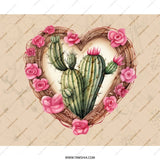 Cactus MousePad, Heart of Roses, Desert Flower Computer Mat, Botanical Desk Accessory, Unique Office Decor, Gift Idea - Tawshia