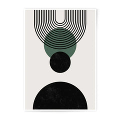 Modern Abstract Art Photographic Print, Geometric Circle Wall Decor, Minimalist Home Art, Scandinavian Design, Trendy Poster - Tawshia