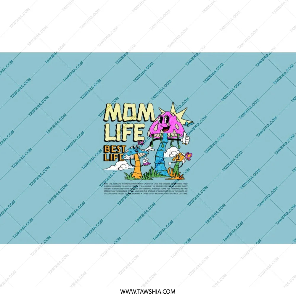 Mom Life Best Life Funny Illustrated Graphic product type