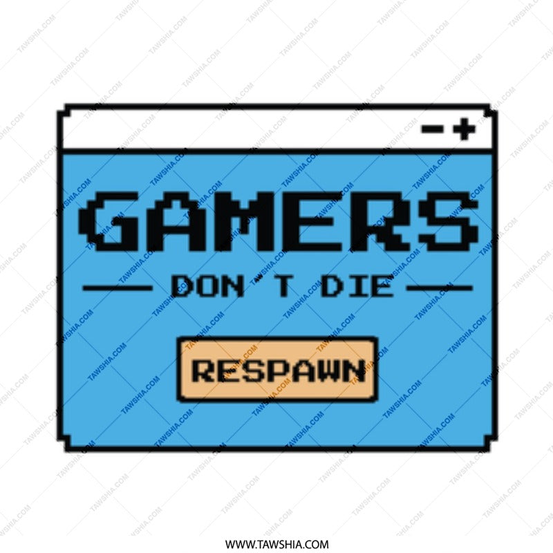 Gamers Don't Die Respawn Digital Art Print product