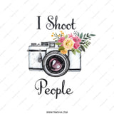 Photography Tote Bag, I Shoot People Floral Camera Design, Photo Gift, Camera Lover Gift, Photographer, Funny Camera Tote - Tawshia