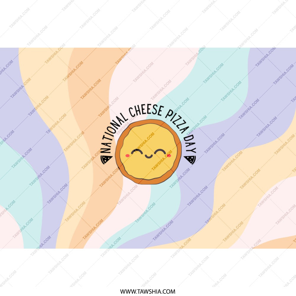 National Cheese Pizza Day Tumbler, Cute Pizza Lover Gift, Kawaii Pizza Art, Pizza Holiday, Foodie Tumbler, Gift For Pizza Fanatic - Tawshia