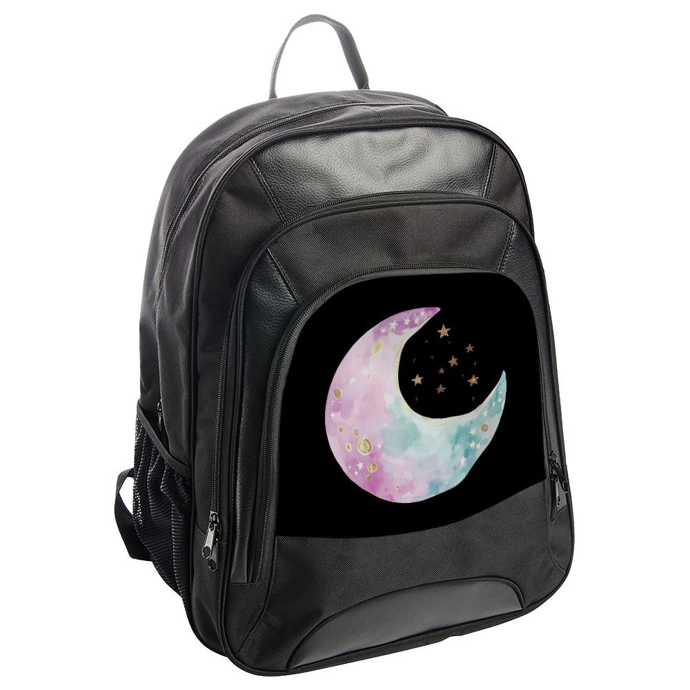 Watercolor Moon Backpack, Stars Backpack, Celestial Design Backpack, School Backpack, Laptop Backpack, Travel Backpack - Tawshia