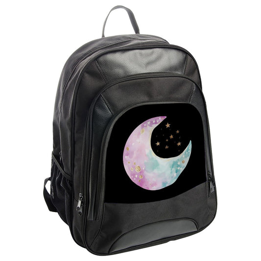 Watercolor Moon Backpack, Stars Backpack, Celestial Design Backpack, School Backpack, Laptop Backpack, Travel Backpack - Tawshia