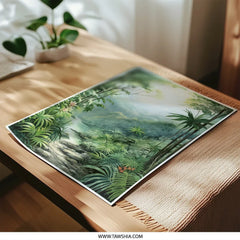 Tropical Forest Photographic Print, Jungle Landscape Art, Lush Greenery Wall Decor, Serene Nature Photo, Home Decor, Unique Gift Idea - Tawshia