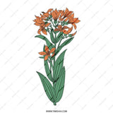 Orange Lily Tote Bag, Floral Design, Botanical Bag, Flower Lover Gift, Unique Tote, Trendy Bag, Everyday Bag, Book Bag, Grocery Bag - Tawshia