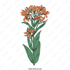 Orange Lily Tote Bag, Floral Design, Botanical Bag, Flower Lover Gift, Unique Tote, Trendy Bag, Everyday Bag, Book Bag, Grocery Bag - Tawshia