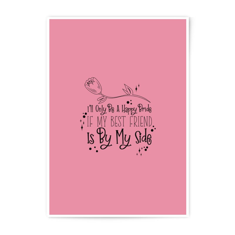 Happy Bride Friend Photographic Prints, Bridal Party Gift, Wedding Decor, Best Friend Print, Celebration Gift - Tawshia