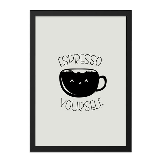 Espresso Yourself Wall Art, Coffee Lover Decor, Cute Coffee Print, Funny Coffee Quote, Kitchen Wall Art, Coffee Art Print, Home Decor - Tawshia