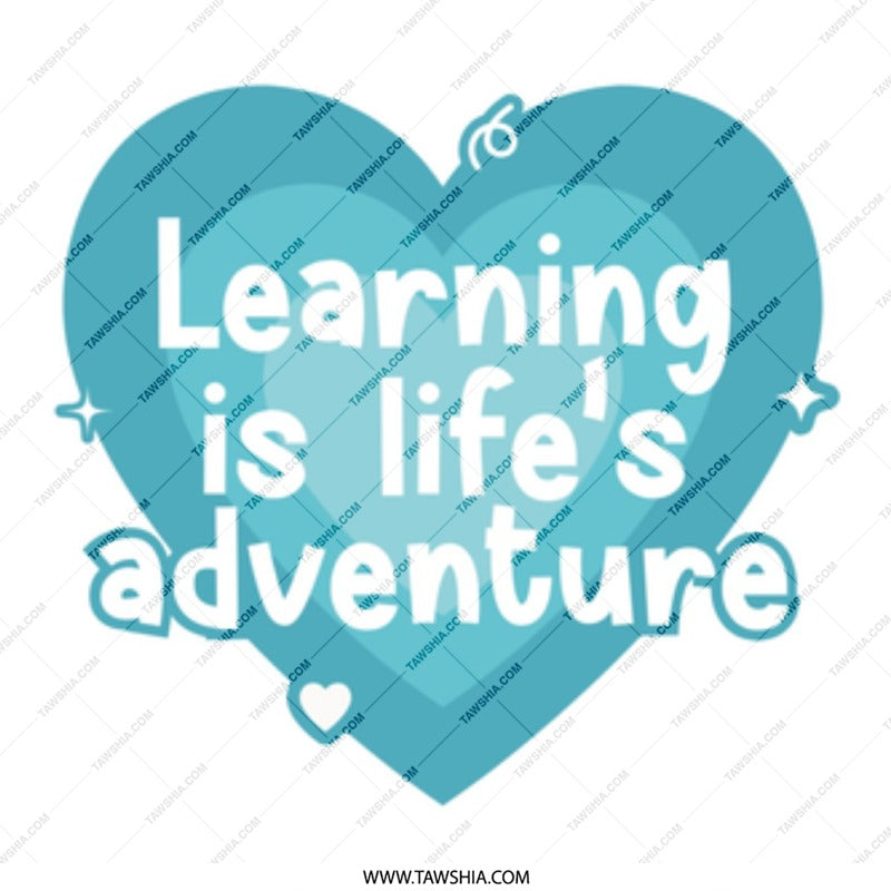 Learning is Life Adventure Mug, Inspirational Coffee Mug, Motivational Gift, Education Mug, Positive Quote Mug, Teacher Gift Mug - Tawshia