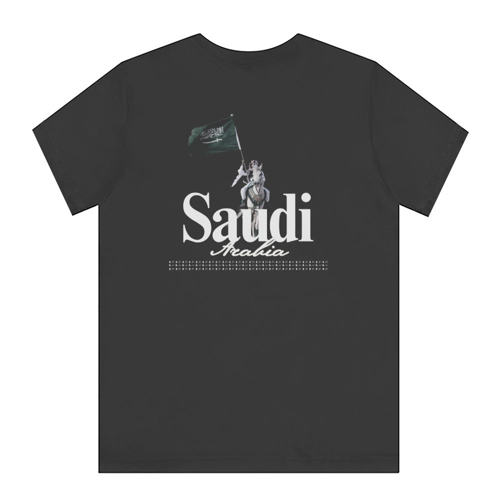 Saudi Flag and Horse Rider Graphic T-shirt product