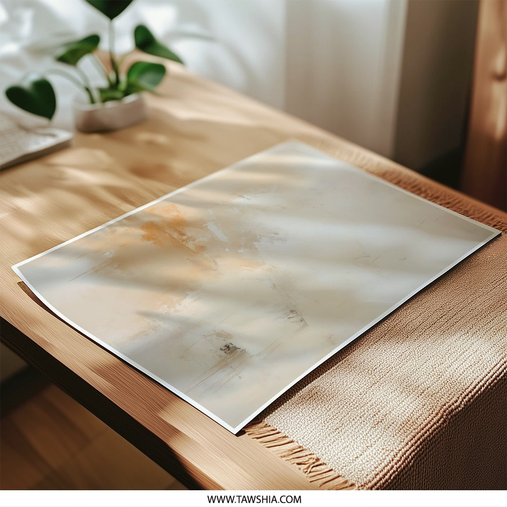 Abstract Art Photographic Prints, Beige and Orange Wall Decor, Modern Neutral Art, Contemporary Home Decor, Fine Art Photography - Tawshia