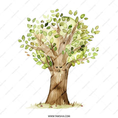 Happy Tree Tote Bag, Cute Smiling Tree, Nature Lover Gift, Eco Friendly Bag, Reusable Shopping Bag, Canvas Tote Bag - Tawshia