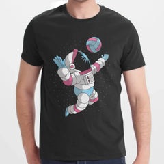 Playful Volleyball Astronaut Graphic Tee product