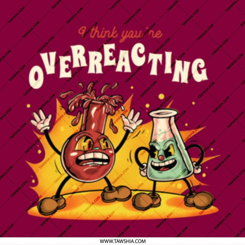 Overreacting Chemistry Beaker Cartoon Art product
