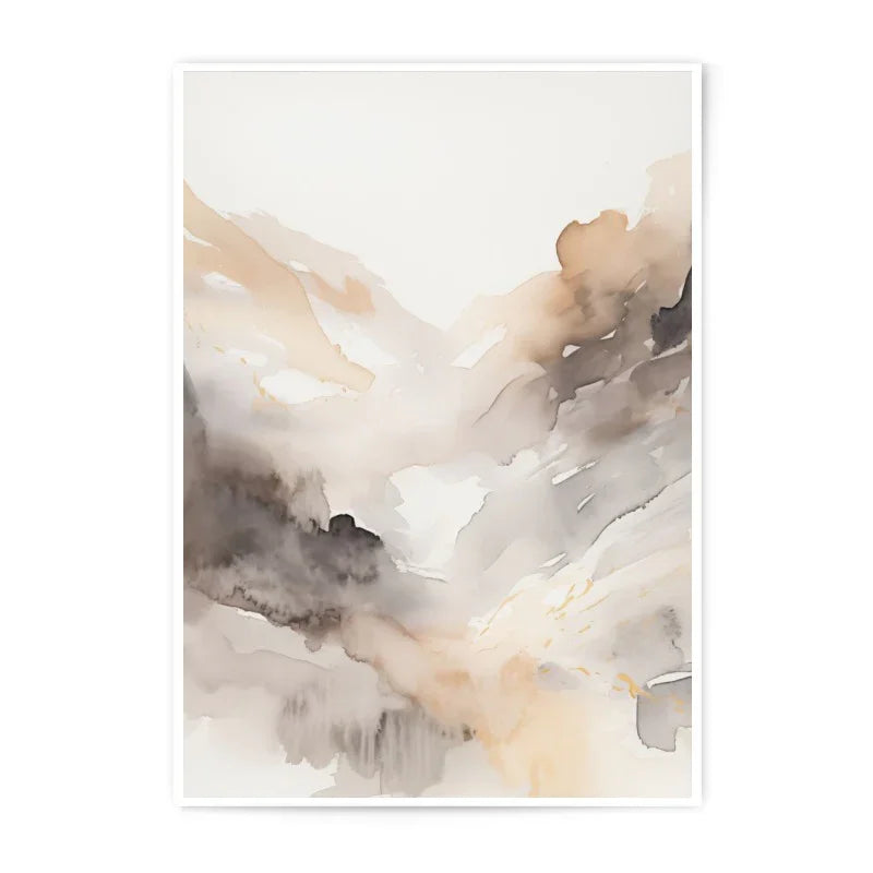 Abstract Landscape Photographic Print, Neutral Wall Art, Modern Home Decor, Watercolor Style Print, Calming Art, Cloudscape Photo - Tawshia