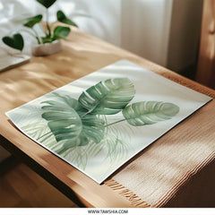 Monstera Photographic Print, Botanical Art, Tropical Wall Decor, Leaf Print, Minimalist Art, Home Decor, Tropical Plant Print - Tawshia