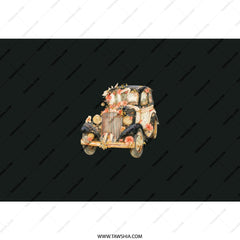 Floral Antique Car Tumbler, Classic Car Tumbler, Vintage Car with Flowers, Gift for Car Lovers, Unique Tumbler Design, Travel Tumbler - Tawshia
