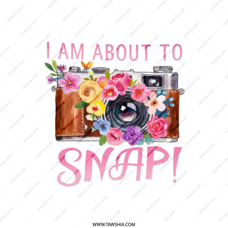 Floral Camera Pillow, Photographer Gift, I Am About To Snap Pillow, Camera Lover Present, Flower Camera Throw Pillow, Cushion for Couch - Tawshia