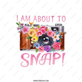 Floral Camera Pillow, Photographer Gift, I Am About To Snap Pillow, Camera Lover Present, Flower Camera Throw Pillow, Cushion for Couch - Tawshia
