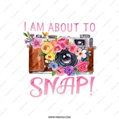 Floral Camera Pillow, Photographer Gift, I Am About To Snap Pillow, Camera Lover Present, Flower Camera Throw Pillow, Cushion for Couch - Tawshia