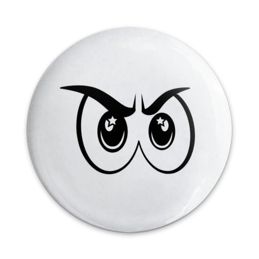 Cartoon Owl Eyes Pinback Button, Cute Animal Pin, Whimsical Badge, Star Eyes Button, Funny Gift Idea, Unique Accessories, Expressive Style - Tawshia