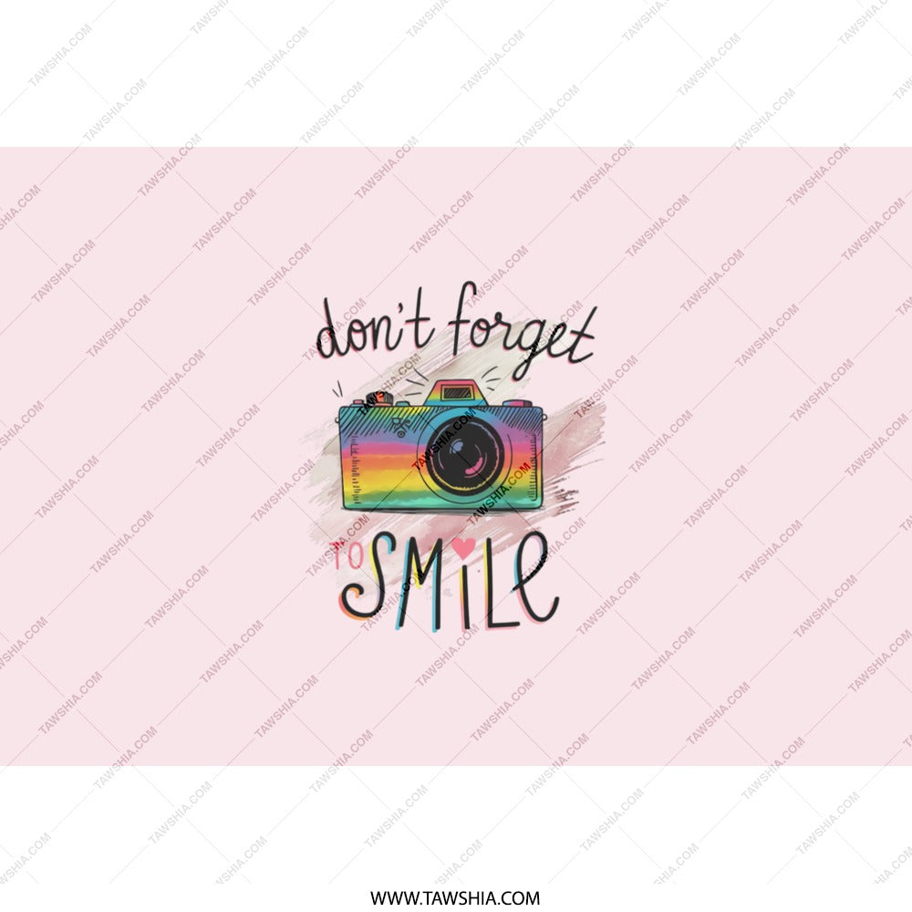Smile Camera Tumbler, Motivational Quote Tumbler, Photographer Gift, Rainbow Camera Gift, Drinkware for Women, Stainless Steel Tumbler - Tawshia