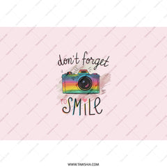 Smile Camera Tumbler, Motivational Quote Tumbler, Photographer Gift, Rainbow Camera Gift, Drinkware for Women, Stainless Steel Tumbler - Tawshia