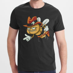 Cowboy Fly Graphic Motif Casual Crew Neck T-shirt product type
