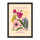 Flower Market Osaka Wall Art, Floral Wall Decor, Abstract Flowers Print, Botanical Wall Hanging, Art Print, Home Decor - Tawshia