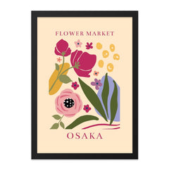 Flower Market Osaka Wall Art, Floral Wall Decor, Abstract Flowers Print, Botanical Wall Hanging, Art Print, Home Decor - Tawshia