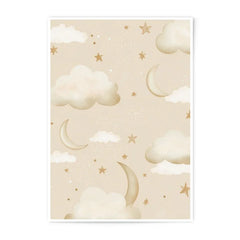 Celestial Dreams Photographic Print, Moon and Stars Art, Nursery Decor, Kids Room Art, Baby Shower Gift, Golden Aesthetic - Tawshia