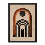 Geometric Wall Art, Minimalist Print, Abstract Arches Poster, Retro Home Decor, Boho Wall Hanging, Modern Art Print, Framed Wall Art - Tawshia