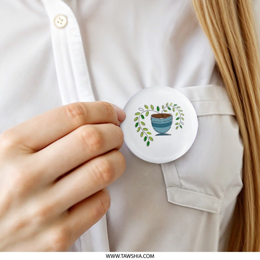 Cute Potted Plant Pinback Button, Gardening Gift Idea, Houseplant Decor, Nature Lover Badge, Stylish Plant Parent Pin - Tawshia